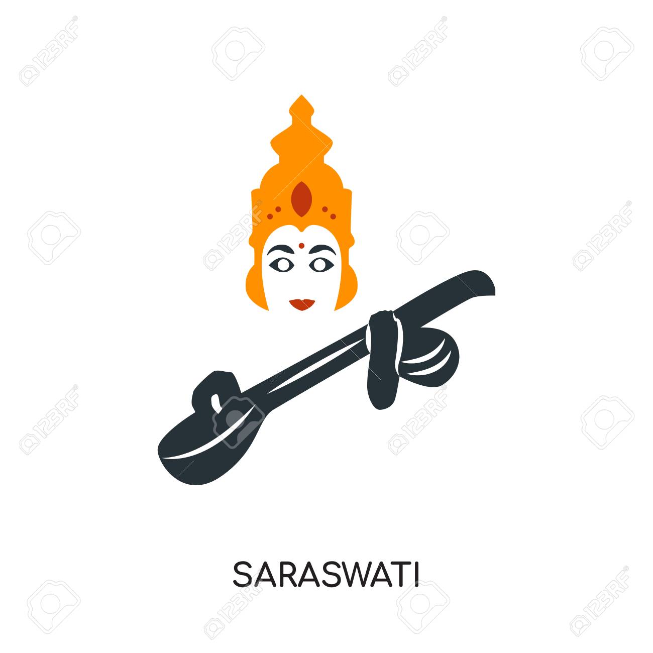 Saraswati Logo Isolated On White Background For Your Web And Royalty Free Cliparts Vectors And Stock Illustration Image 101157390 Whether you are a designer, content poster, marketer or educator, you can download it for free. saraswati logo isolated on white background for your web and