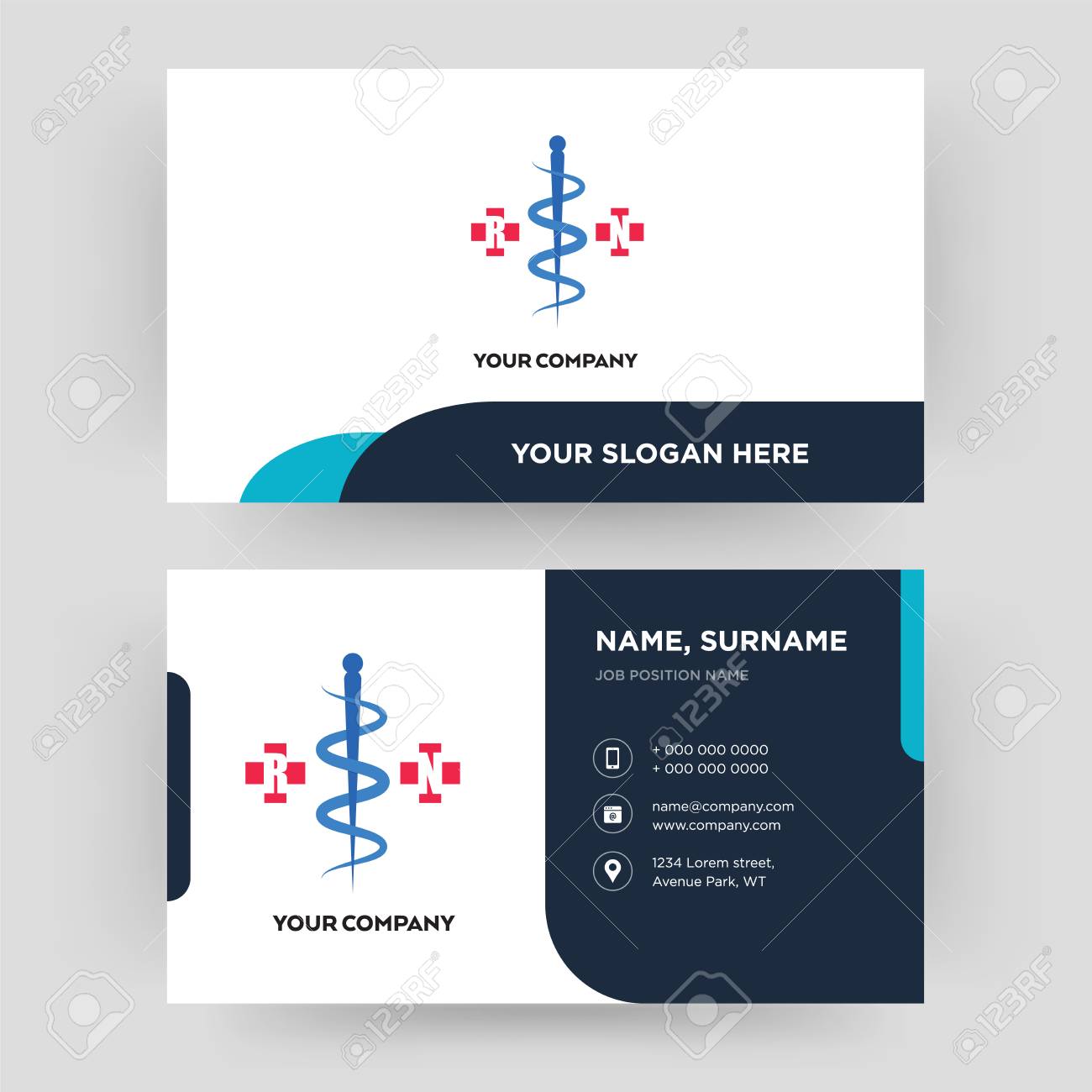 registe nurse, business card design template, Visiting for your company, Modern Creative and Clean identity Card Vector - 102504240 registe nurse, business card design template, Visiting for your company, Modern Creative and Clean identity Card Vector - 102504240