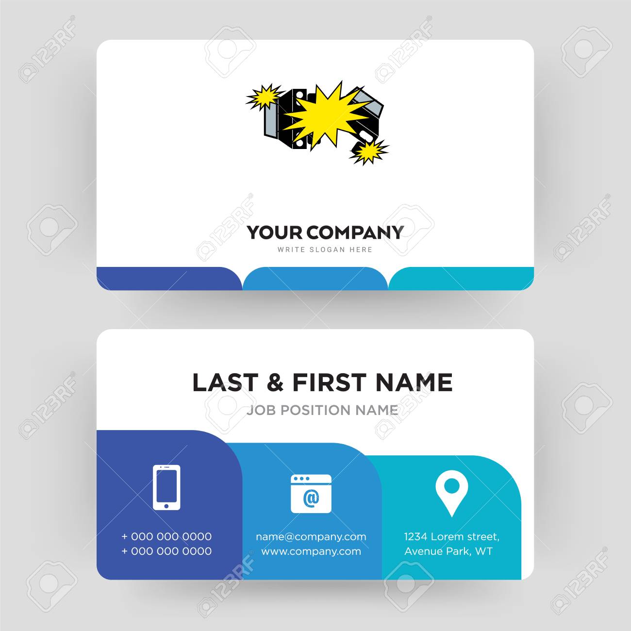 car crash business card design template visiting for your company