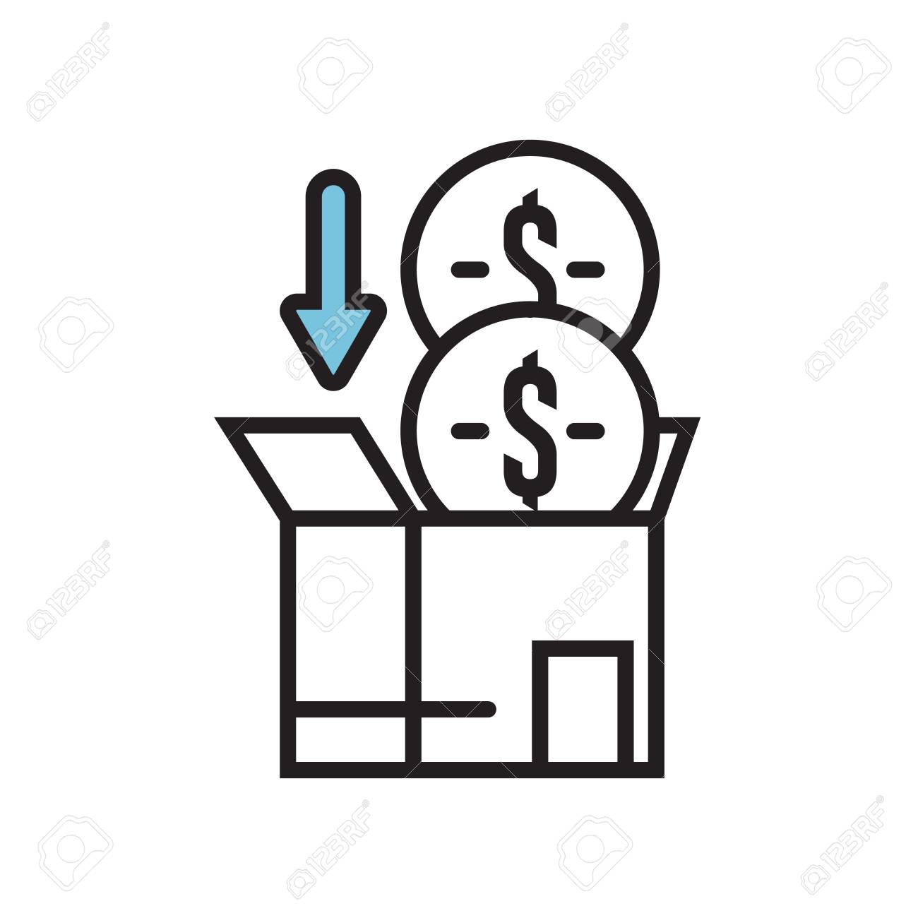crowdfunding icon vector isolated