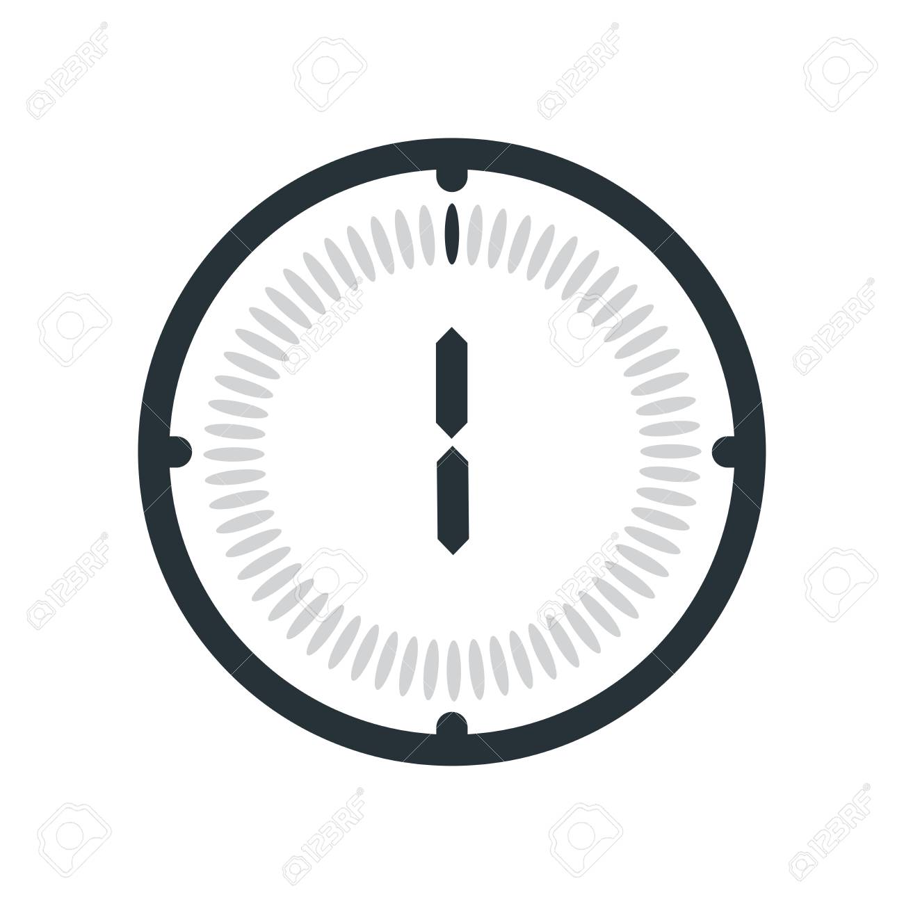 the 1 minute icon isolated on white background clock and watch 1 minute clock