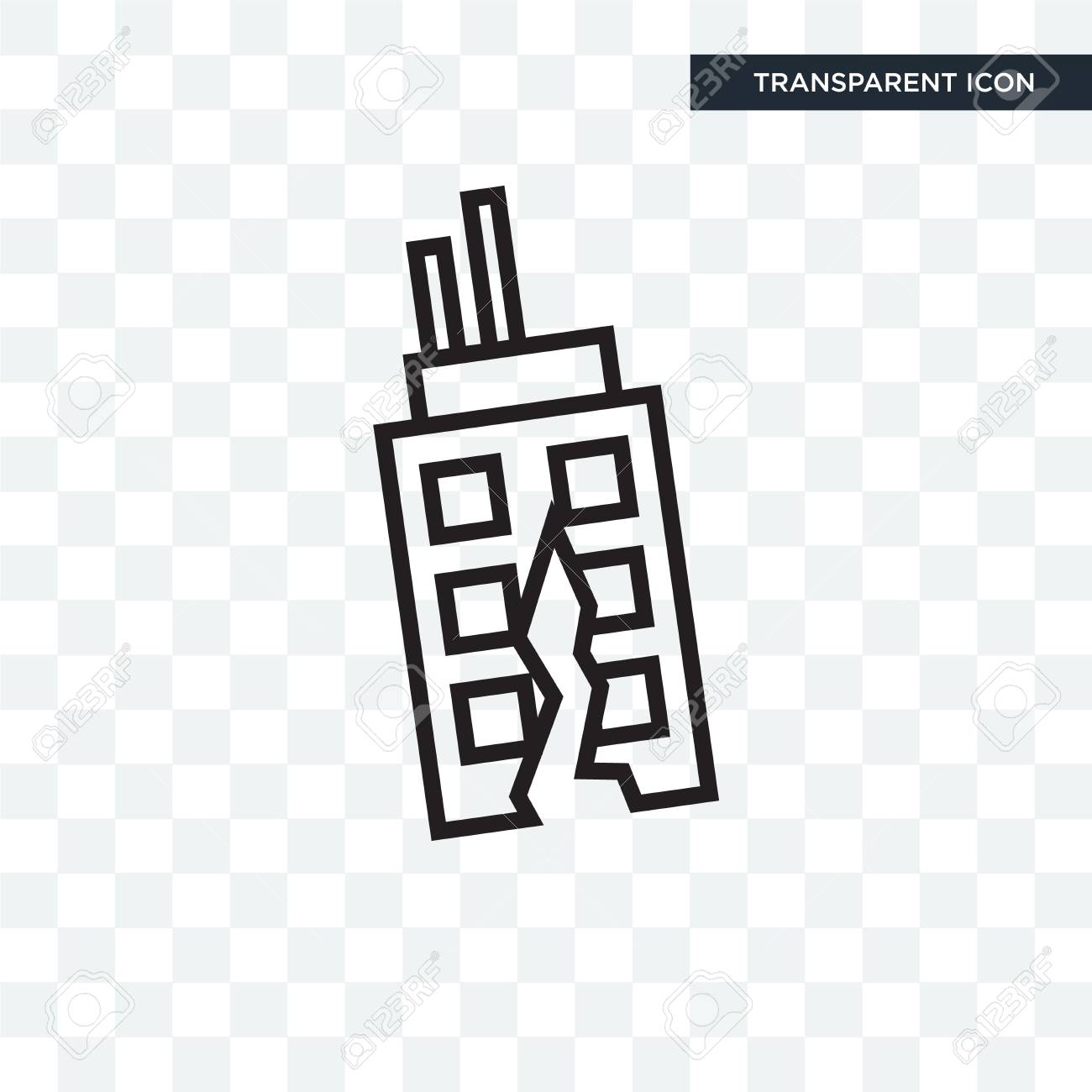 Earthquake Vector Icon Isolated On Transparent Background
