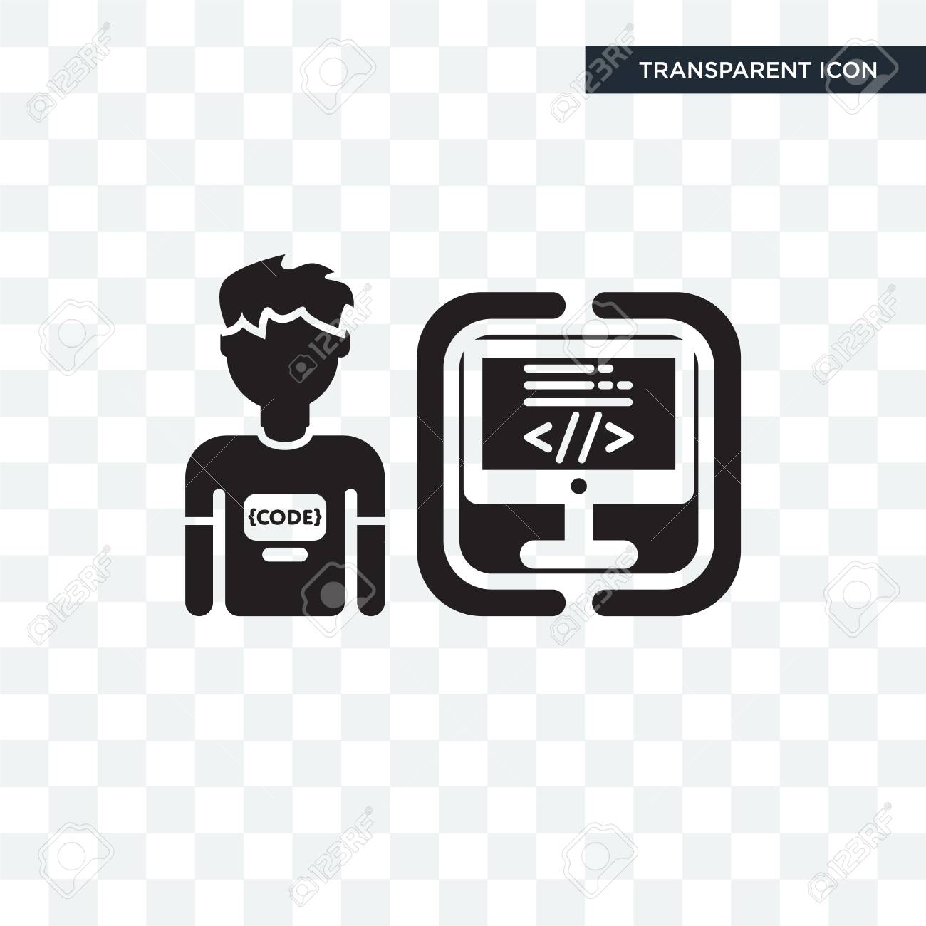 programmer vector icon isolated