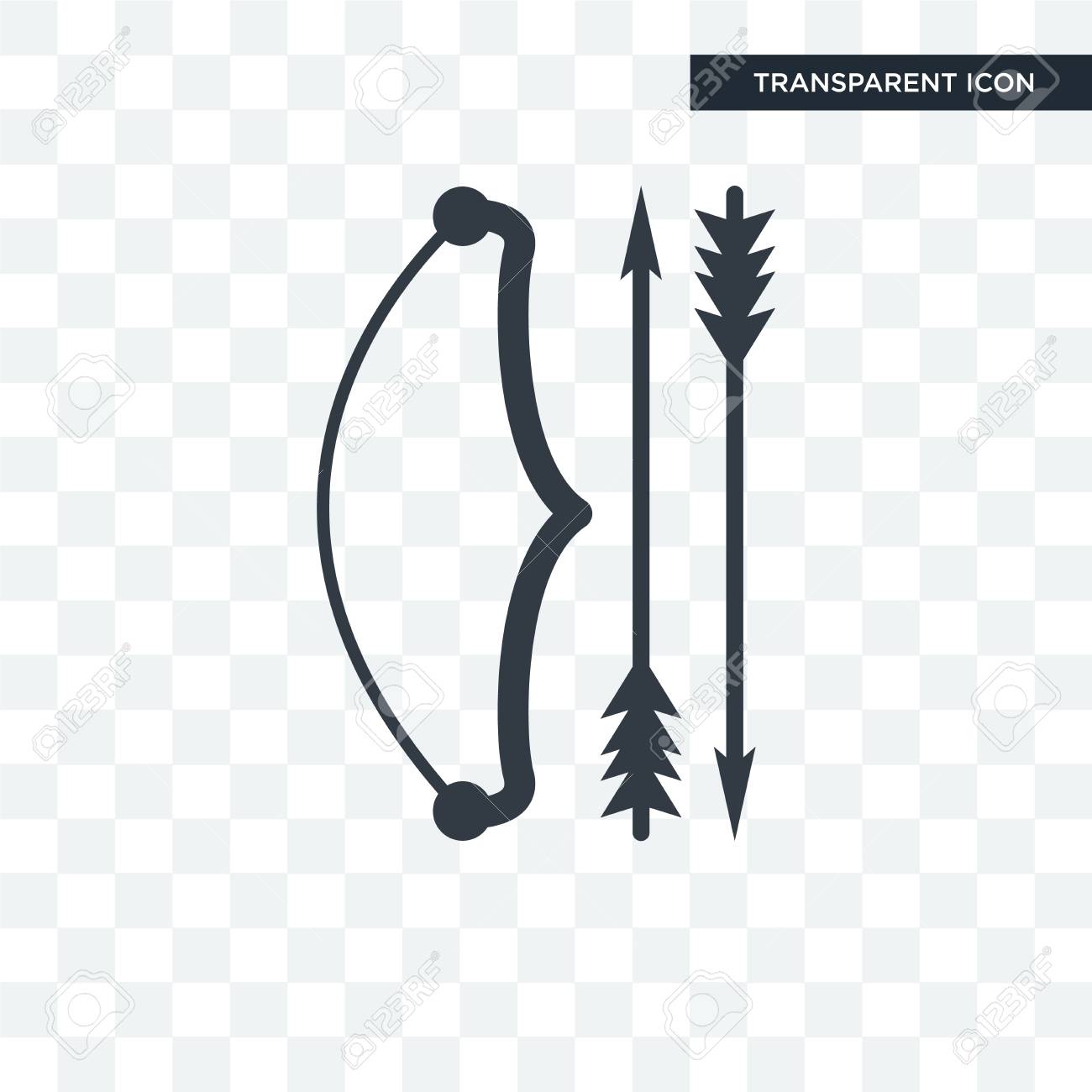 Archery Vector Icon Isolated On Transparent Background Archery Logo Concept Royalty Free Cliparts Vectors And Stock Illustration Image