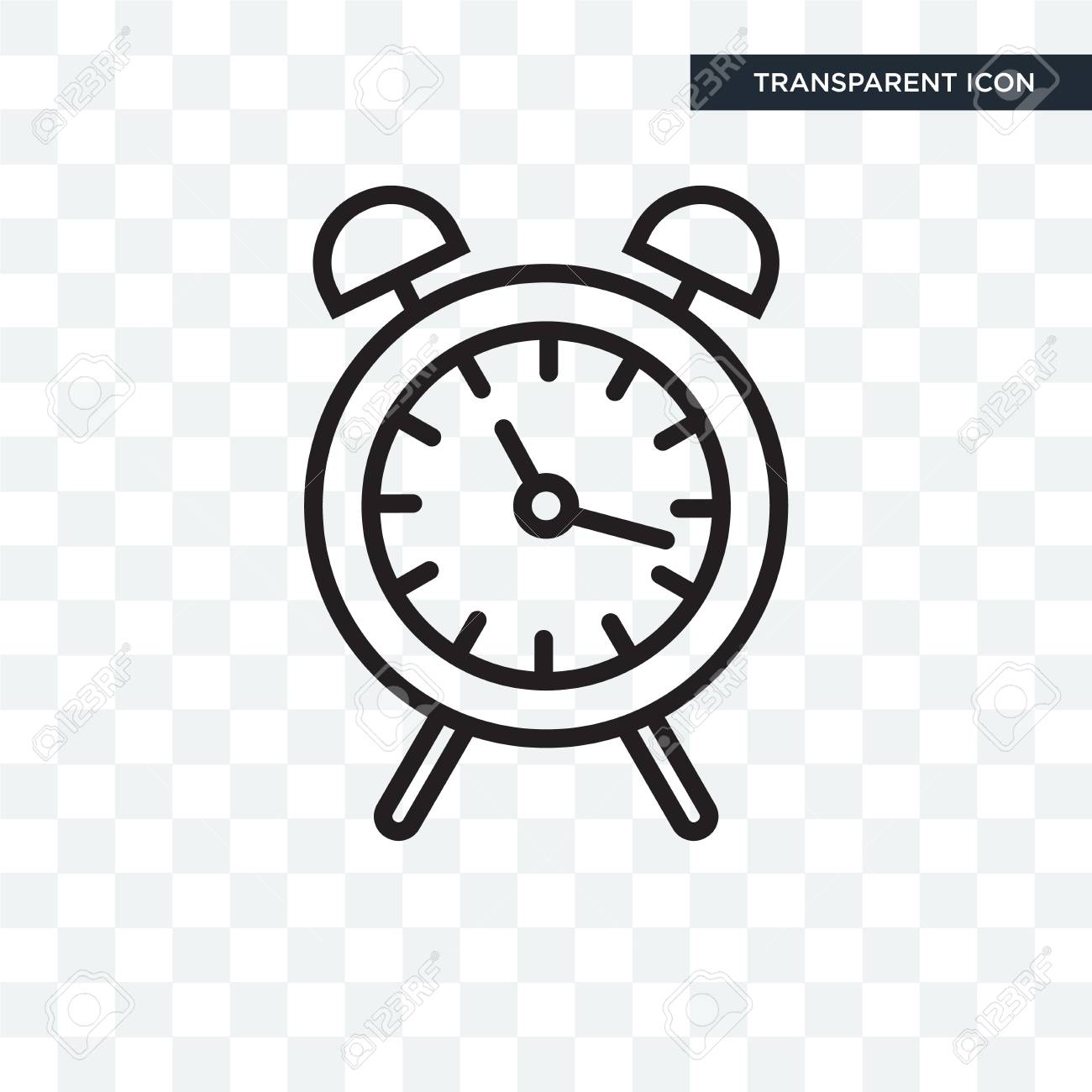 Clock Vector Icon Isolated On Transparent Background, Clock Logo Concept  Royalty Free SVG, Cliparts, Vectors, And Stock Illustration. Image  108800987.