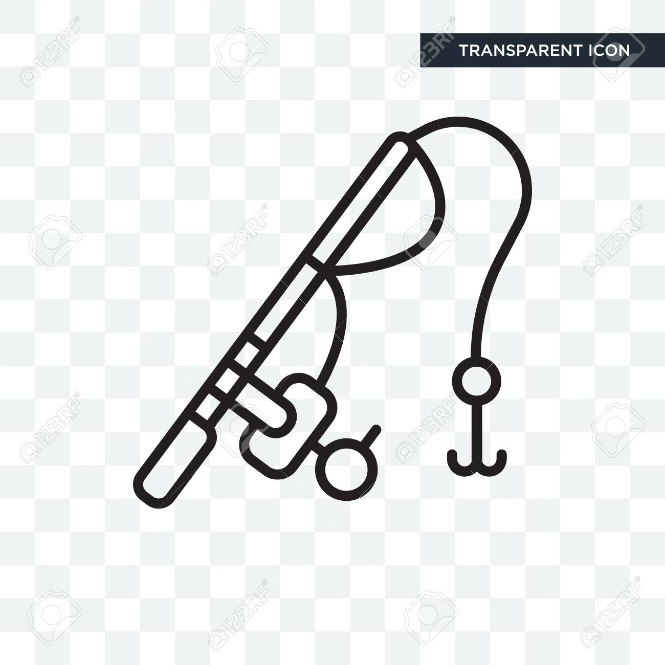 Download Fishing Rod Vector Icon Isolated On Transparent Background Fishing Royalty Free Cliparts Vectors And Stock Illustration Image 108931709