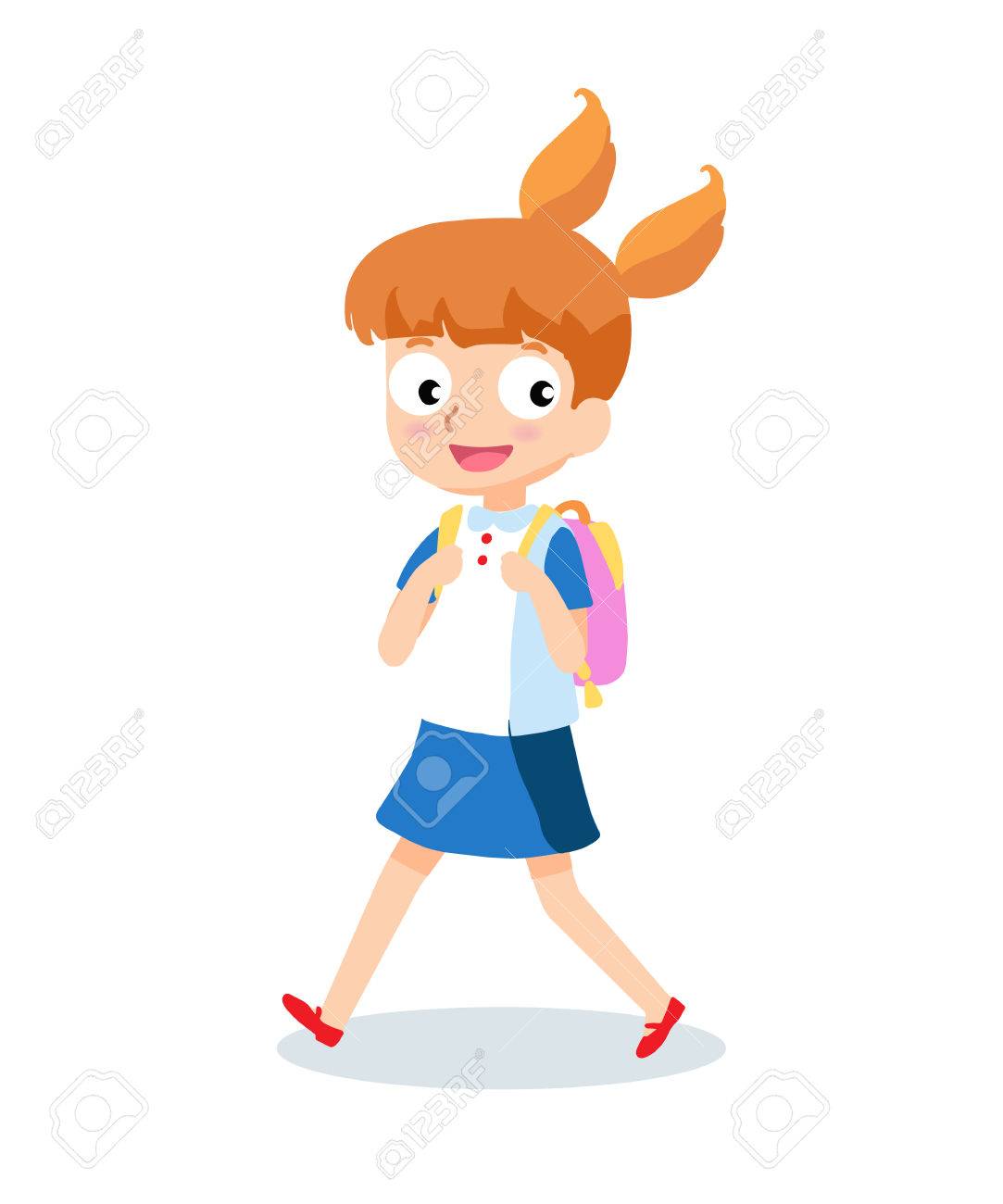 cartoon character with backpack