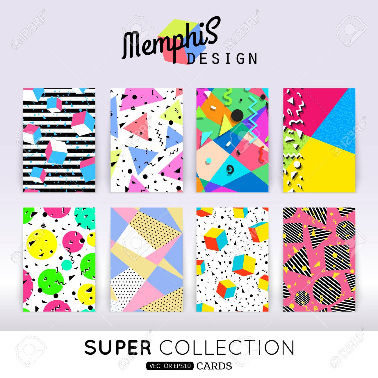 set of memphis card