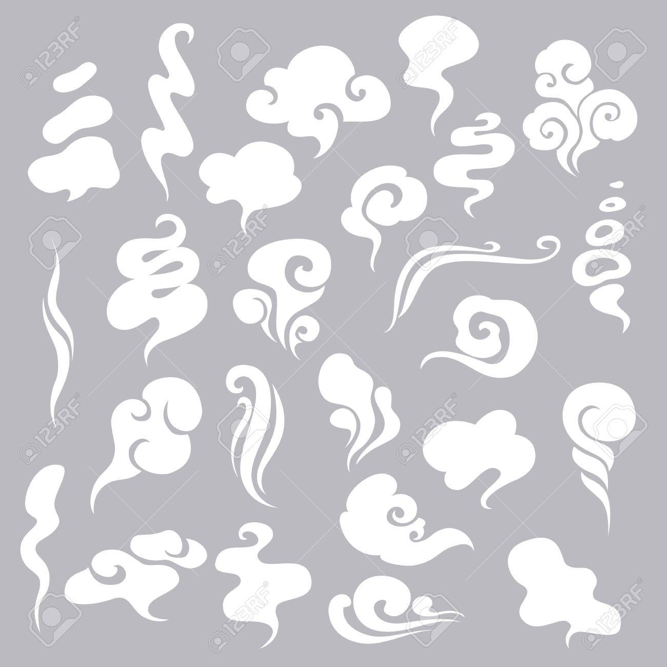 Set of Smoke, Clouds, Fog and Steam Cartoon Vector Illustration. White smoke flat icon isolated for game, advertising. - 66892591 Set of Smoke, Clouds, Fog and Steam Cartoon Vector Illustration. White smoke flat icon isolated for game, advertising. - 66892591