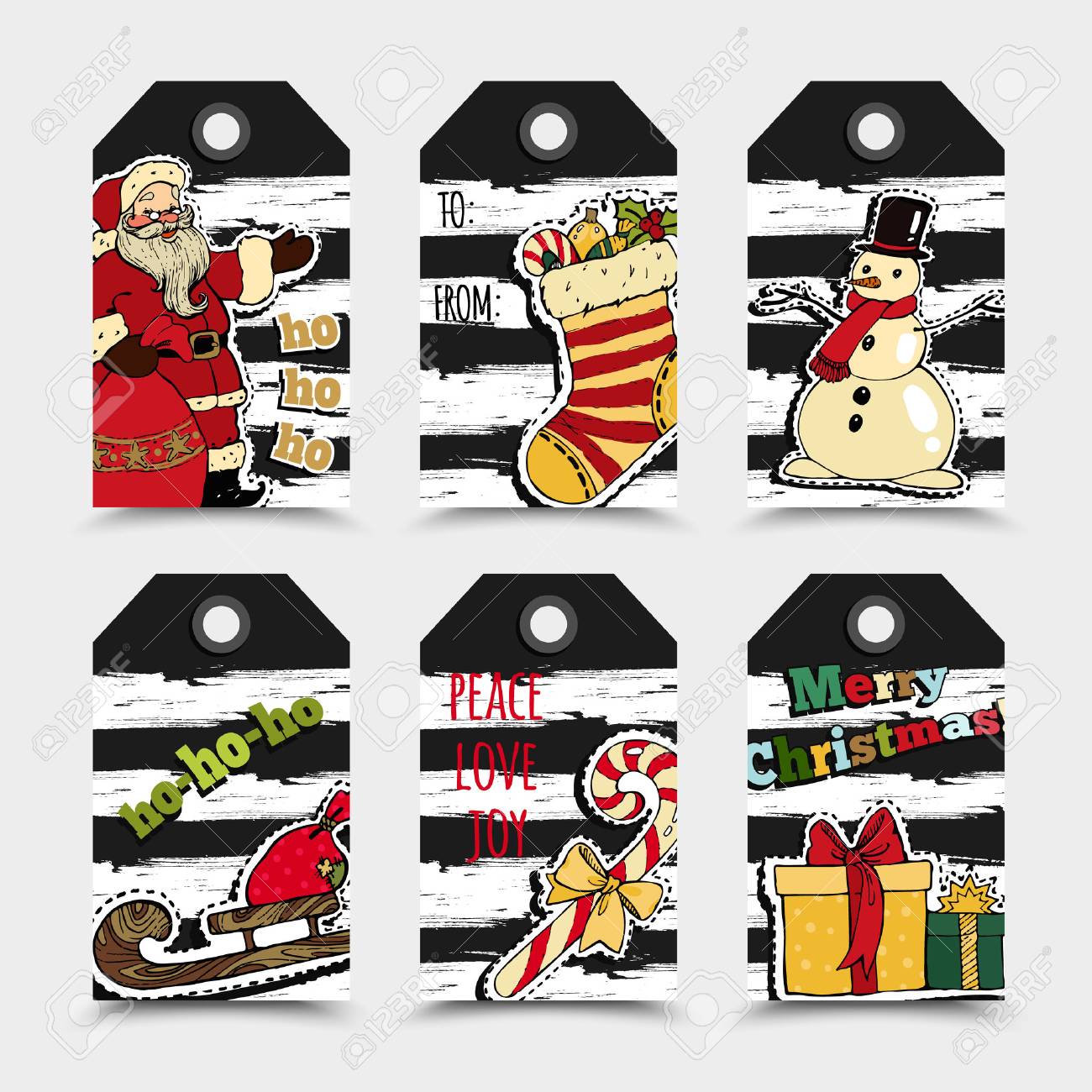 christmas labels template collection royalty free cliparts vectors