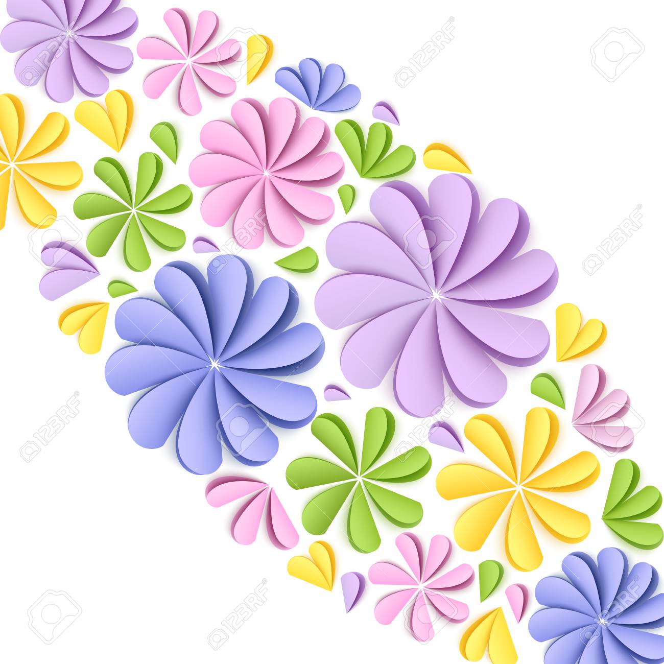 ベクトル楕円形の紙の花柄 折り紙スタイル のイラスト素材 ベクタ Image ベクトル楕円形の紙の花柄 折り紙スタイル のイラスト素材 ベクタ Image