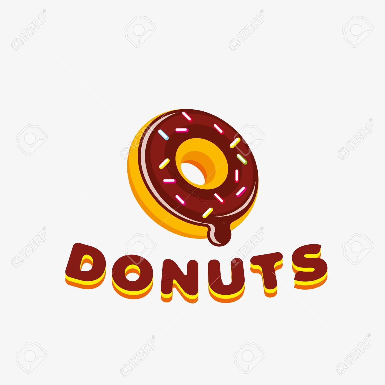 donut logo design template logo template editable for your business
