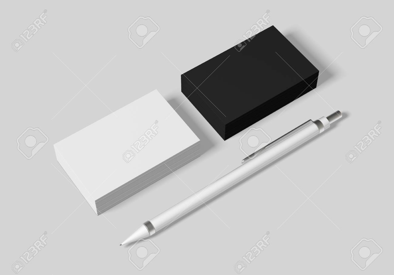 Business card mockup template for branding identity on white background for graphic designers presentations and portfolios. 3D rendering. - 103212496 Business card mockup template for branding identity on white background for graphic designers presentations and portfolios. 3D rendering. - 103212496