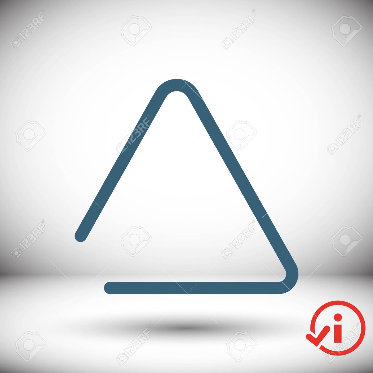 音楽金属の三角形アイコン株式ベクトル イラスト フラット デザインのイラスト素材 ベクタ Image