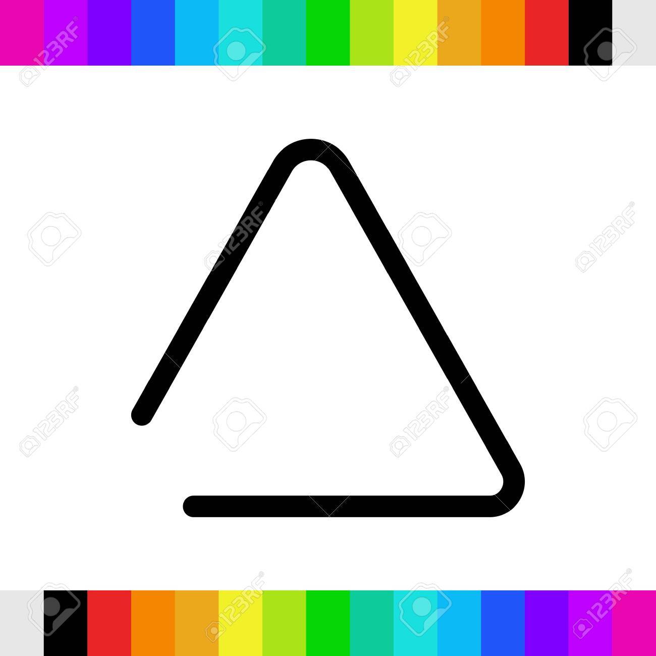 音楽金属の三角形アイコン株式ベクトル イラスト フラット デザインのイラスト素材 ベクタ Image