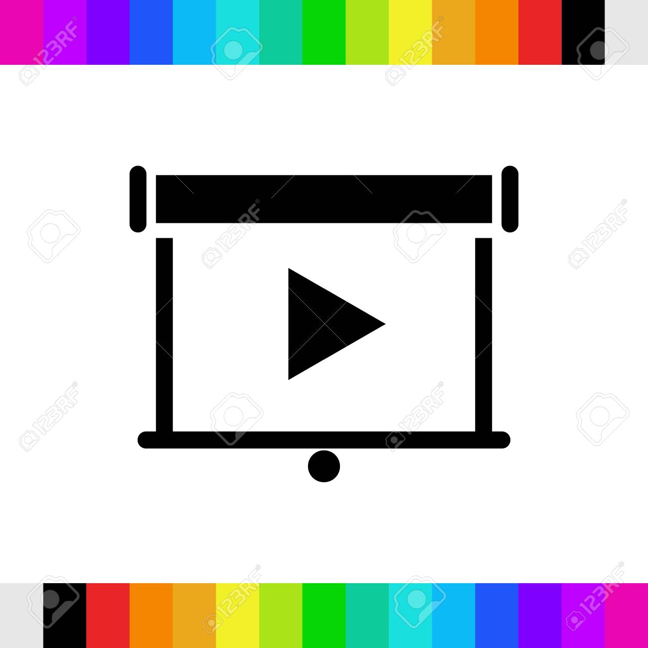 プロジェクター アイコン株式ベクトル イラスト フラット デザインのイラスト素材 ベクタ Image