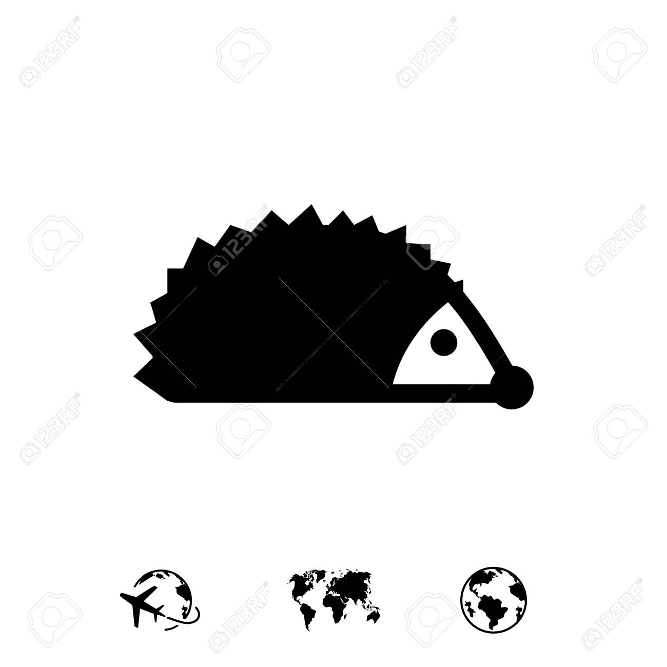 ハリネズミ アイコン株式ベクトル イラスト フラット デザインのイラスト素材 ベクタ Image