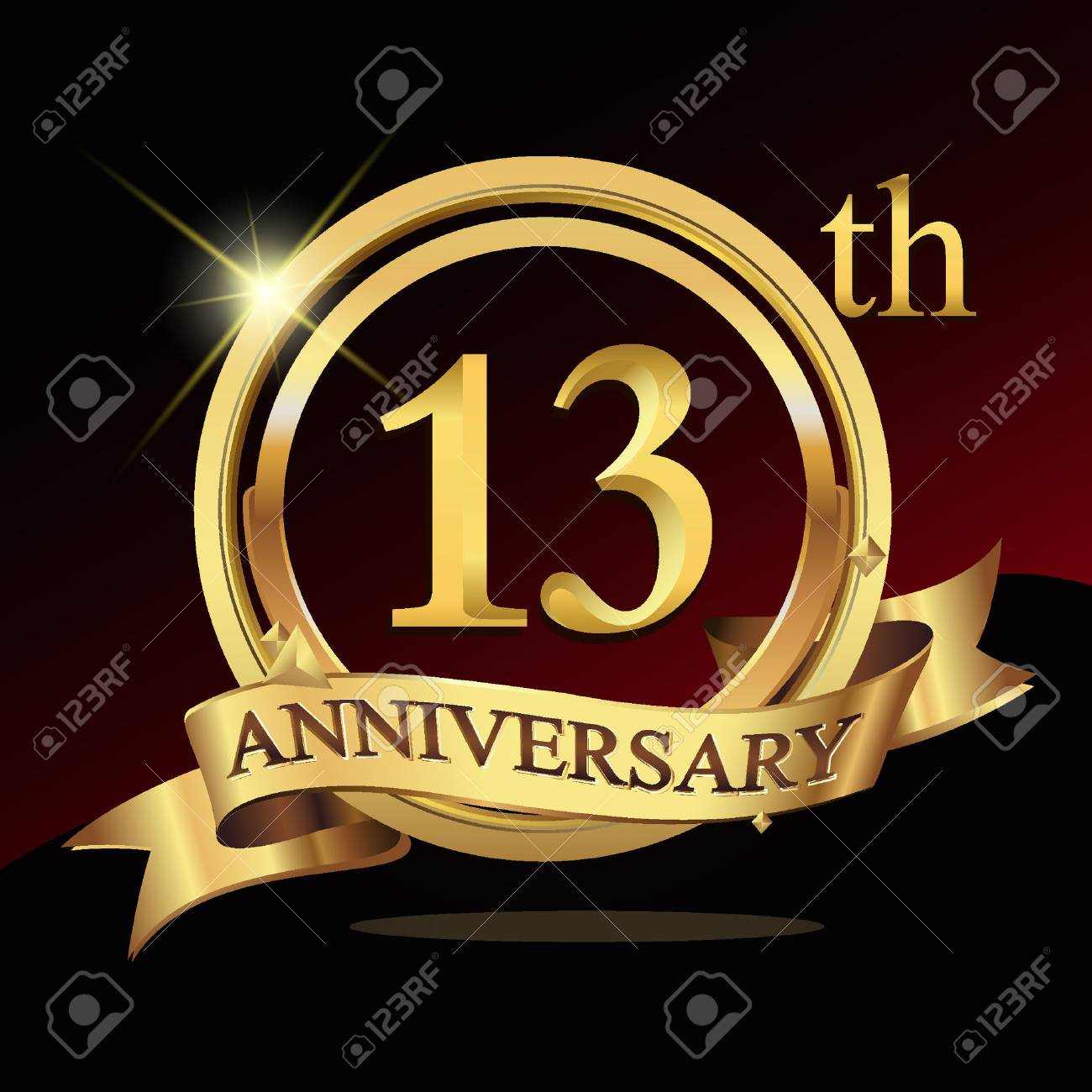 Celebration Du Logo D Anniversaire D Or De 13 Ans Avec L Anneau Et Le Ruban Clip Art Libres De Droits Vecteurs Et Illustration Image Celebration Du Logo D Anniversaire D Or De 13 Ans Avec L Anneau Et Le Ruban Clip Art Libres De Droits Vecteurs Et Illustration Image