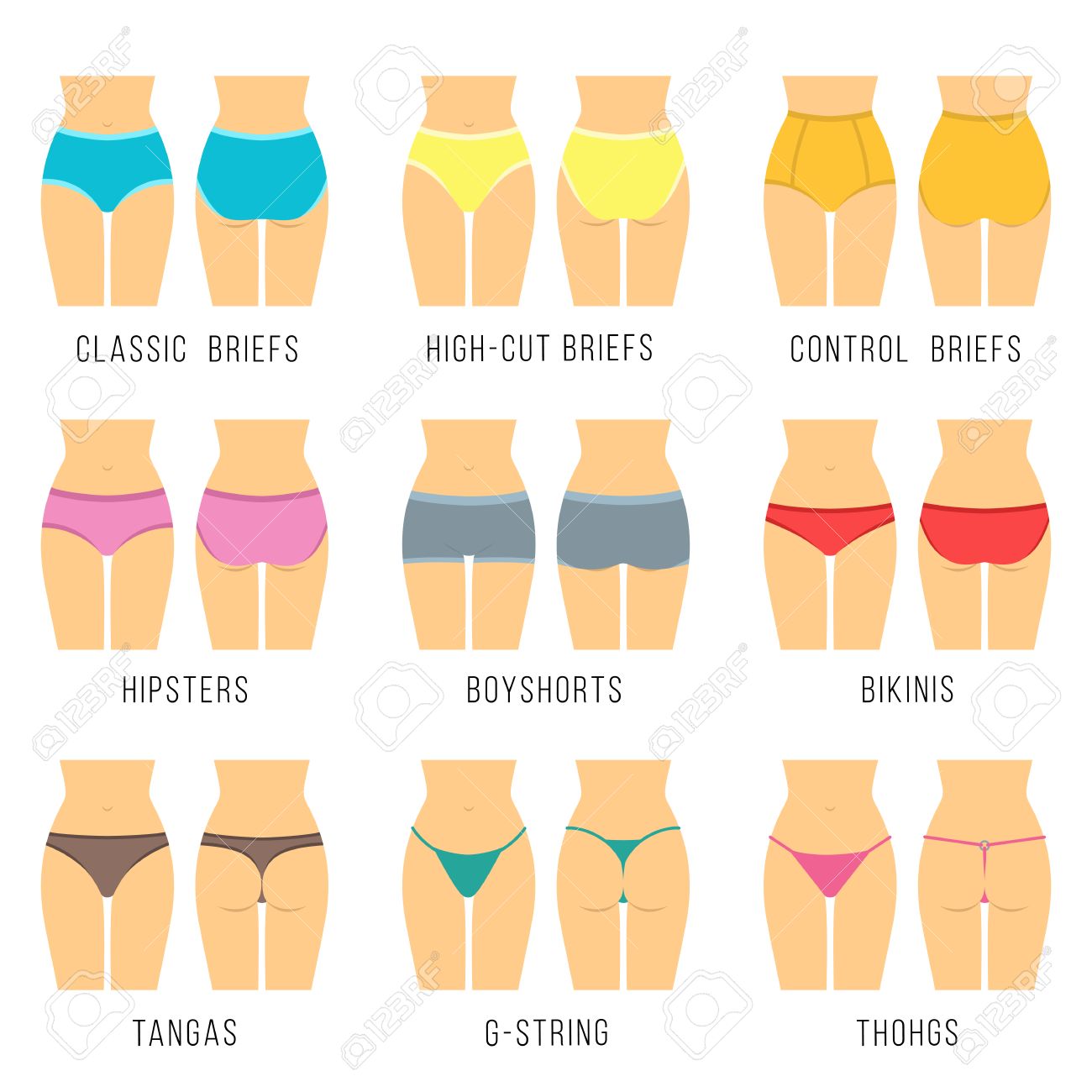free types of womens underwear
