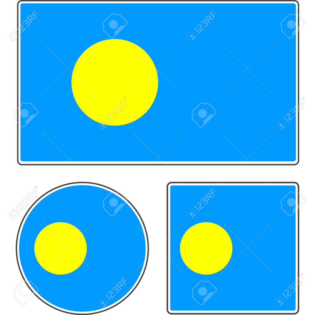 Square shaped country flags sale