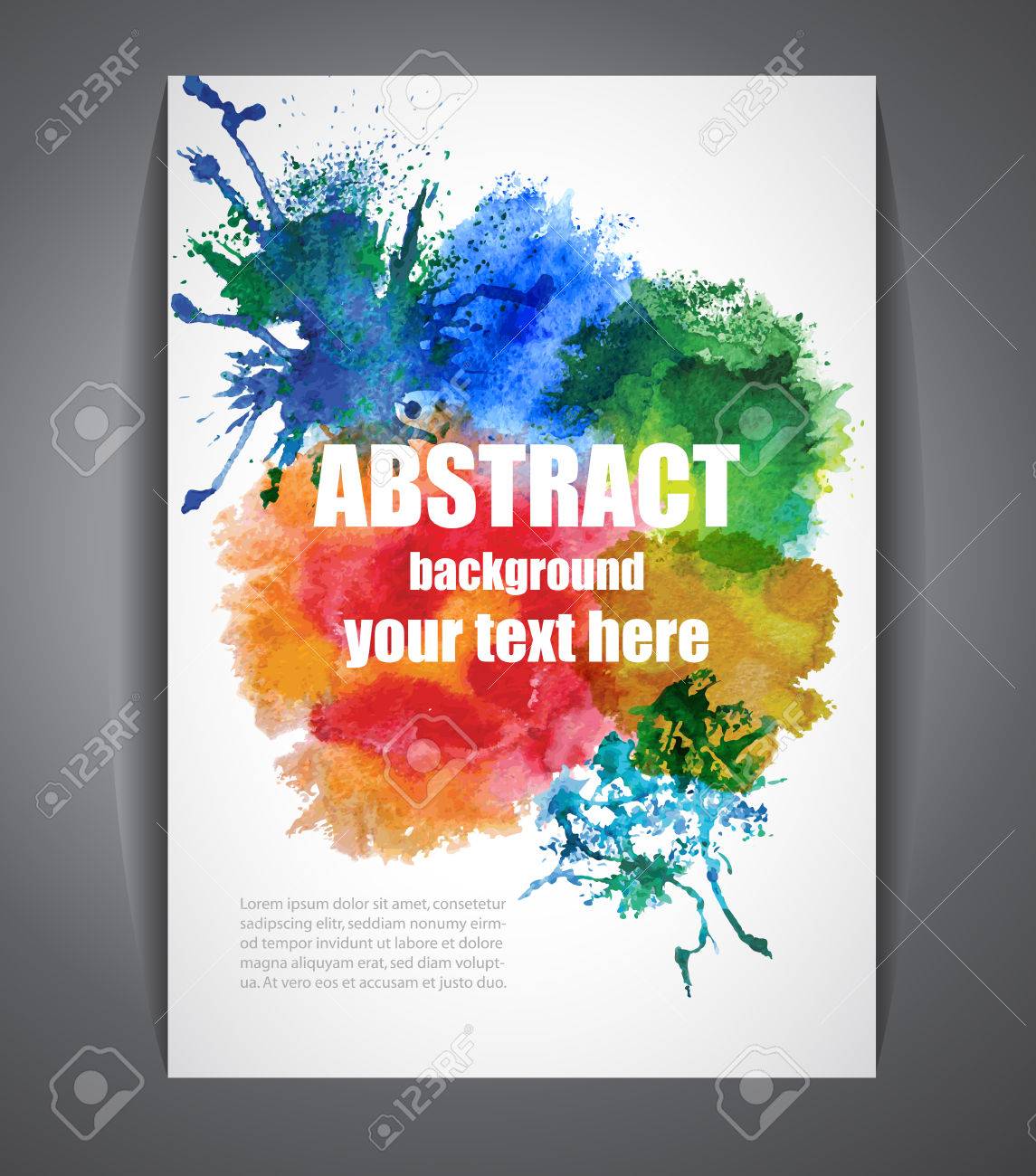 colorful vector background with watercolor effect abstract banner watercolor flyers