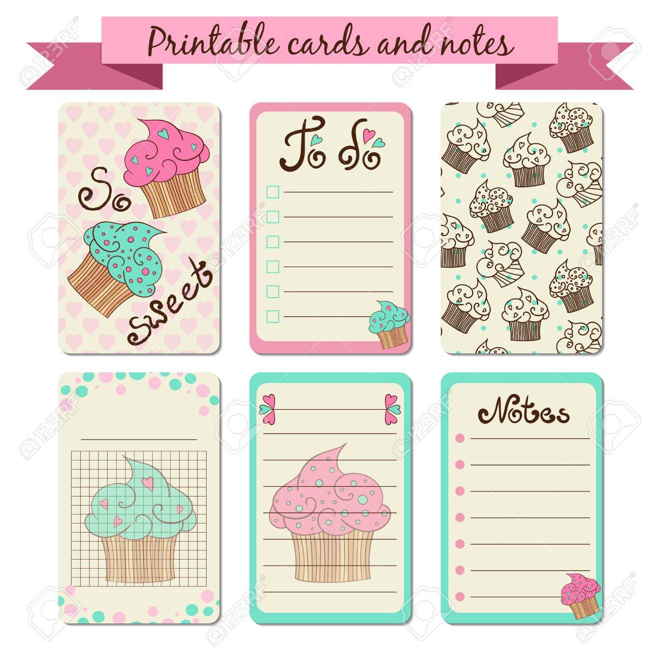 printable journalist cards sweet notes to do list with cupcakes to do list design