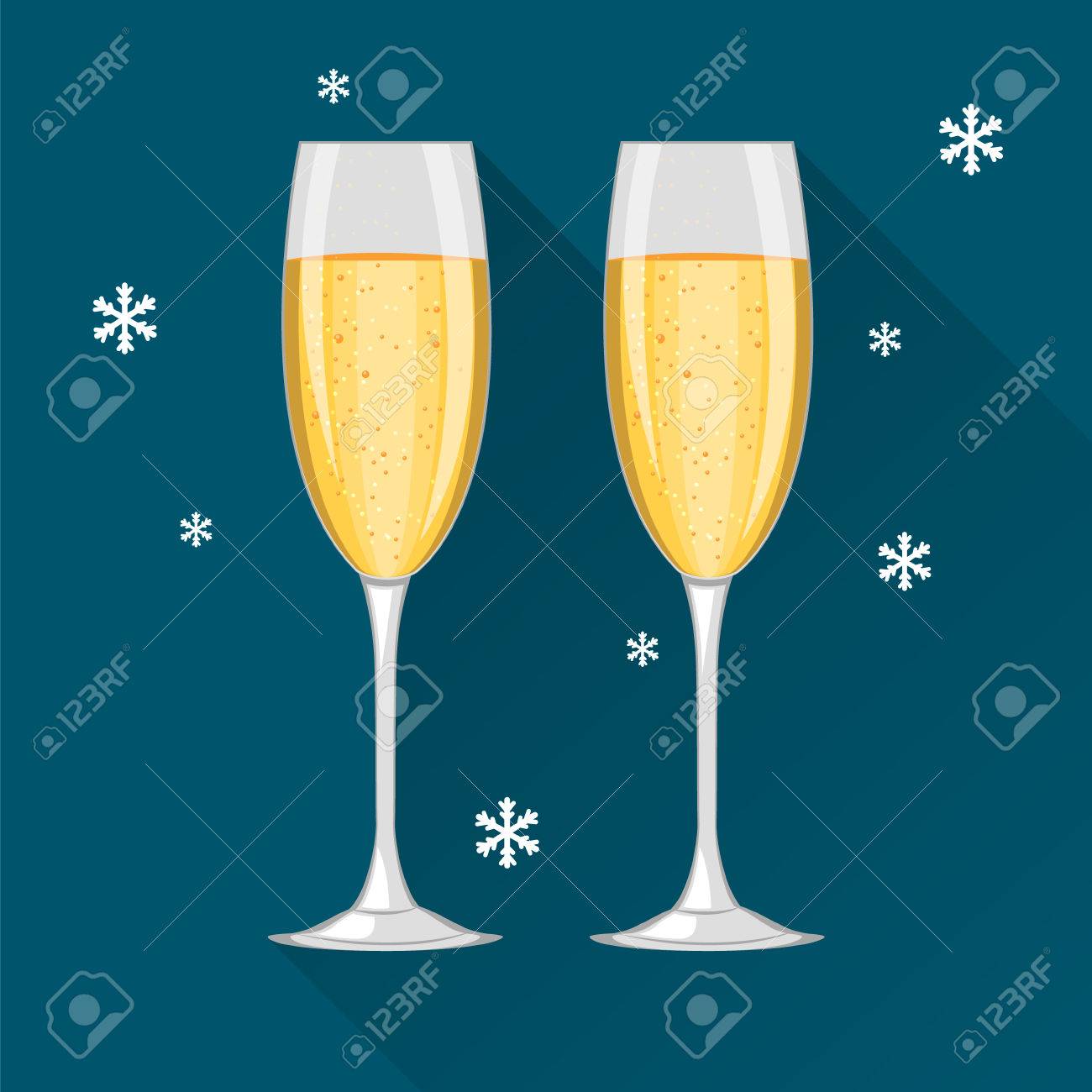 2 つのシャンパン グラス暗い青色の背景に 雪の結晶 コンセプト イラスト 幸せな新年とクリスマスのお祝い のイラスト素材 ベクタ Image 2 つのシャンパン グラス暗い青色の背景に 雪の結晶 コンセプト イラスト 幸せな新年とクリスマスのお祝い のイラスト素材 ベクタ Image