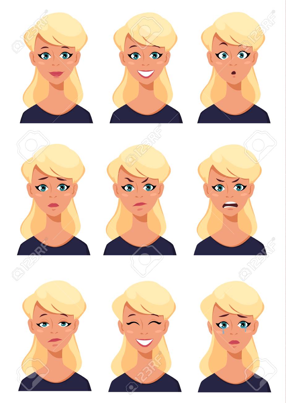 face expressions of a