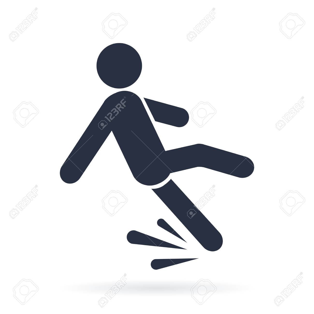 落下ハザードベクトルピクトグラムイラストは 白い背景に分離されています のイラスト素材 ベクタ Image