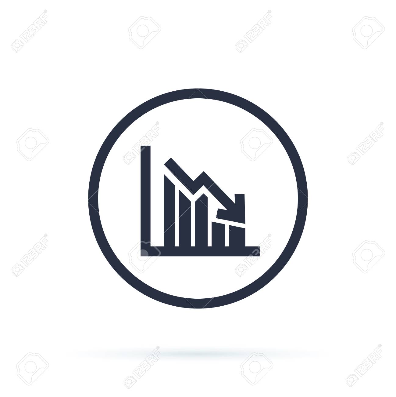 Chart icon in trendy flat style isolated on background. Grow chart sign page symbol for your web site design - 126506099 Chart icon in trendy flat style isolated on background. Grow chart sign page symbol for your web site design - 126506099