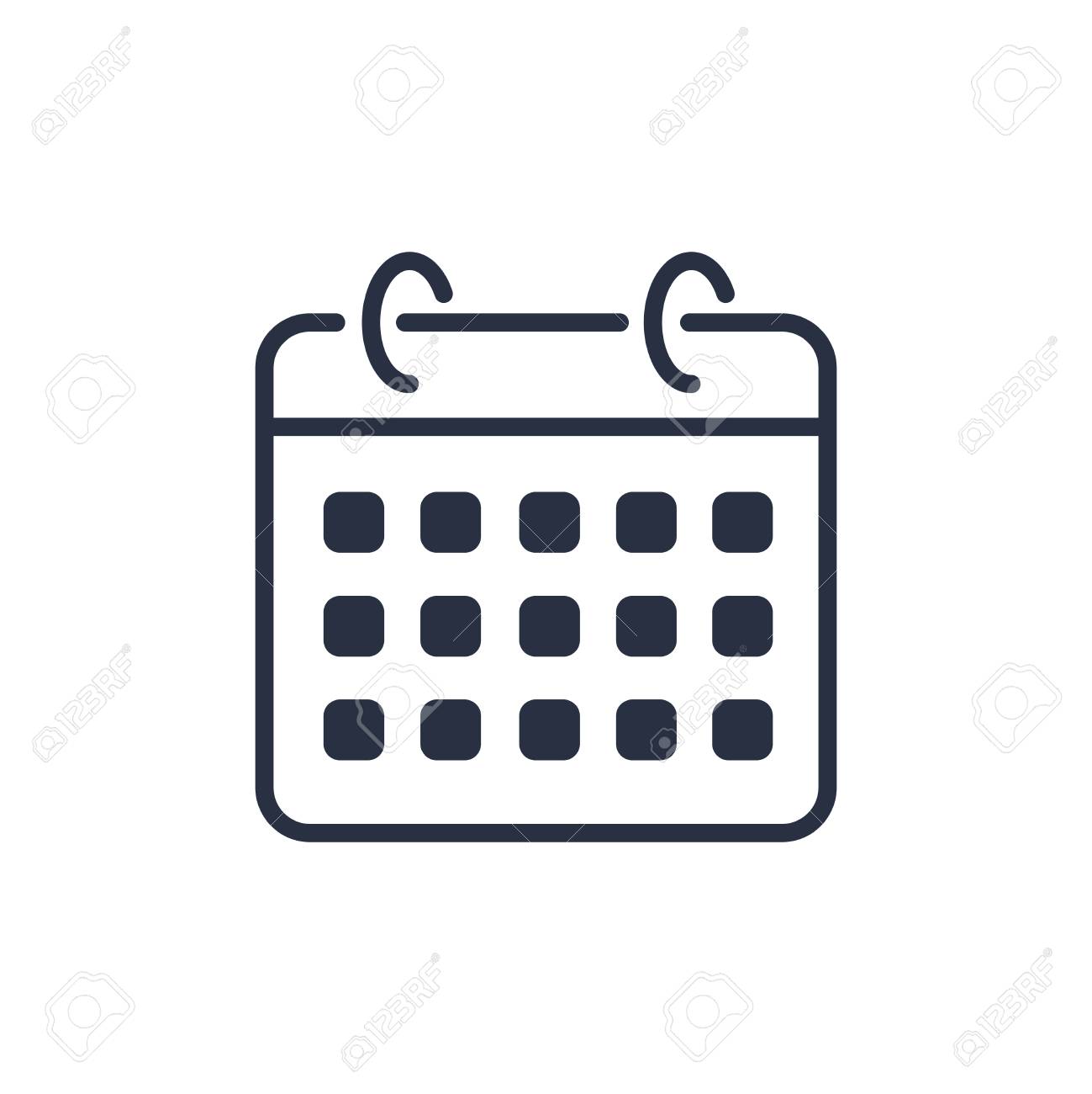 Calendar icon vector. Agenda app, business deadline, date page icon. Vector illustration isolated on white background. Reminder, shedule line simple sign. Organizer concept. Binder modern minimalistic - 125112365 Calendar icon vector. Agenda app, business deadline, date page icon. Vector illustration isolated on white background. Reminder, shedule line simple sign. Organizer concept. Binder modern minimalistic - 125112365