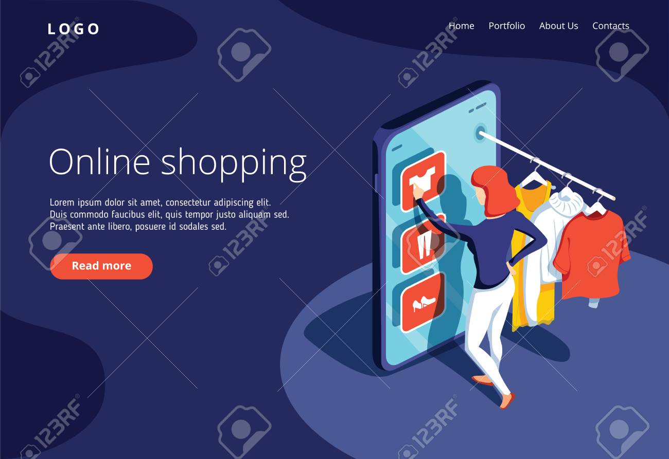 Sale, consumerism and people concept. Young woman shop online using smartphone. Landing page template. 3d vector isometric illustration. Ecommerce website concept, online shopping, sale banner - 125112368 Sale, consumerism and people concept. Young woman shop online using smartphone. Landing page template. 3d vector isometric illustration. Ecommerce website concept, online shopping, sale banner - 125112368