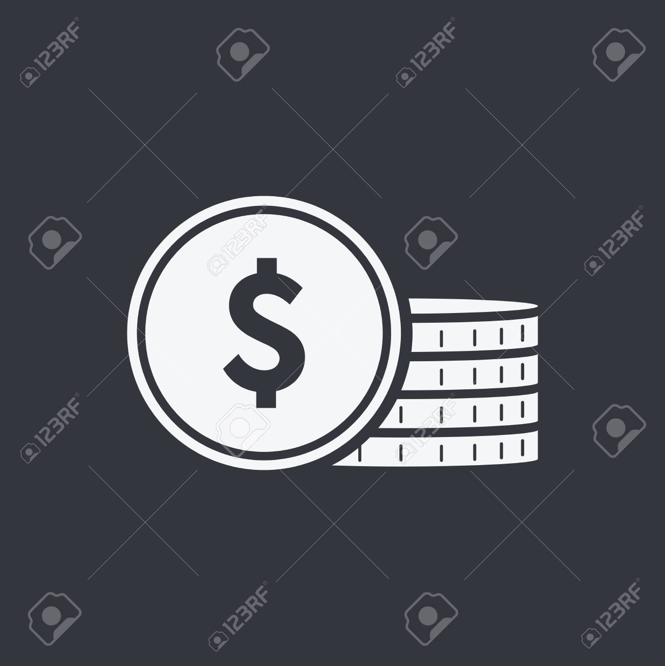 vector icon coin. Money sign, bank cash, solid coins icons. Currency, investment or salary money stack. Coins isolated on background. Payment system. Flat design style. Business concept. - 124714345 vector icon coin. Money sign, bank cash, solid coins icons. Currency, investment or salary money stack. Coins isolated on background. Payment system. Flat design style. Business concept. - 124714345
