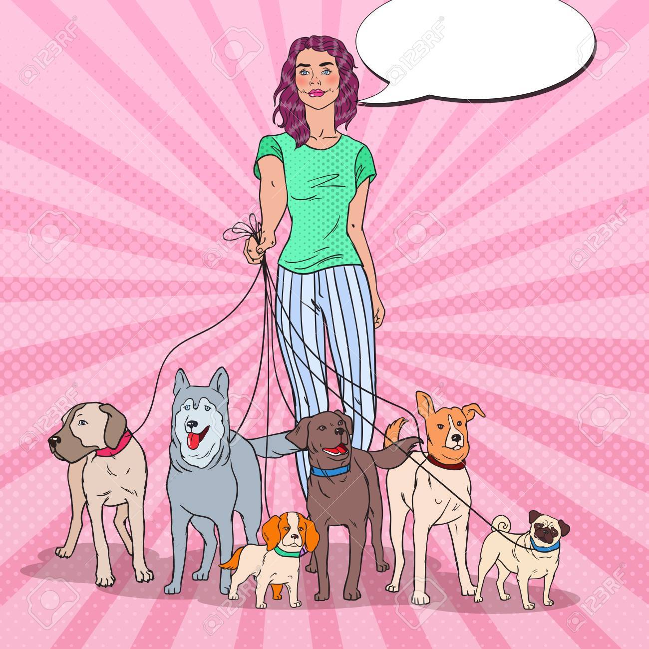 Pop Art Jeune Femme Marchant Avec Plusieurs Chiens De Differentes Races Illustration Vectorielle Clip Art Libres De Droits Vecteurs Et Illustration Image 7956 Pop Art Jeune Femme Marchant Avec Plusieurs Chiens De Differentes Races Illustration Vectorielle Clip Art Libres De Droits Vecteurs Et Illustration Image 7956