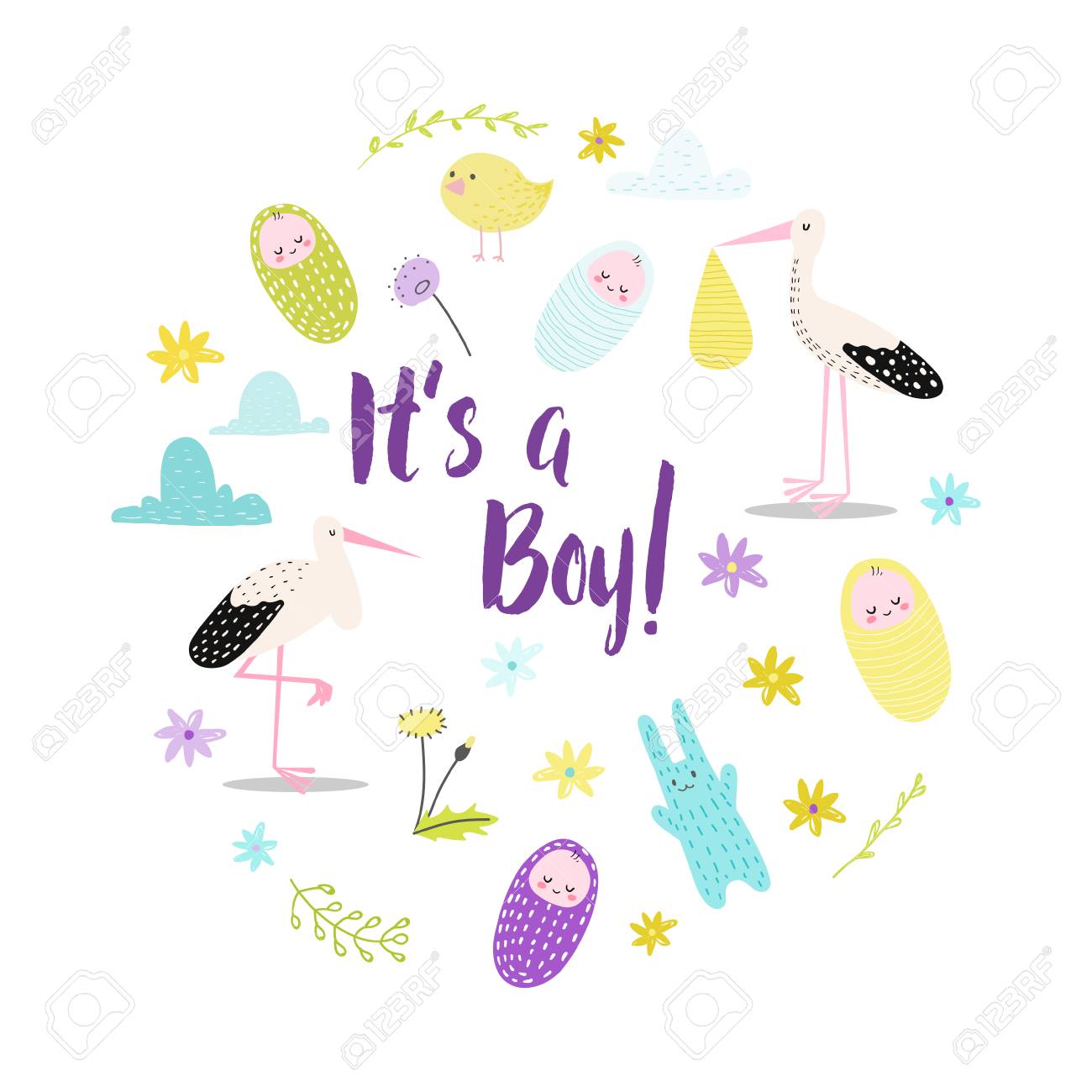 baby shower itâ s a boy card newborn child birthday party