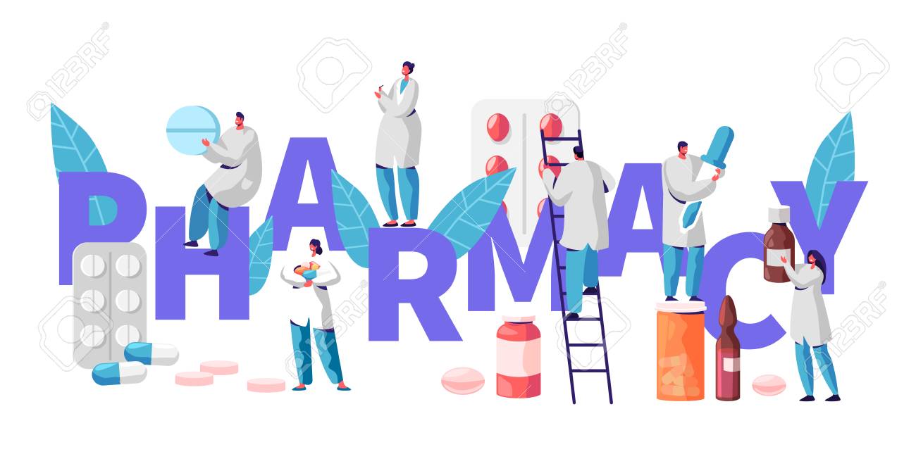 Pharmacy Business Drug Store Industry Character Typography Poster. Pharmacist Cure Patient. Professional Drugstore Product. Healthcare Online Industry Vitamin Pill Flat Cartoon Vector Illustration - 118851176 Pharmacy Business Drug Store Industry Character Typography Poster. Pharmacist Cure Patient. Professional Drugstore Product. Healthcare Online Industry Vitamin Pill Flat Cartoon Vector Illustration - 118851176