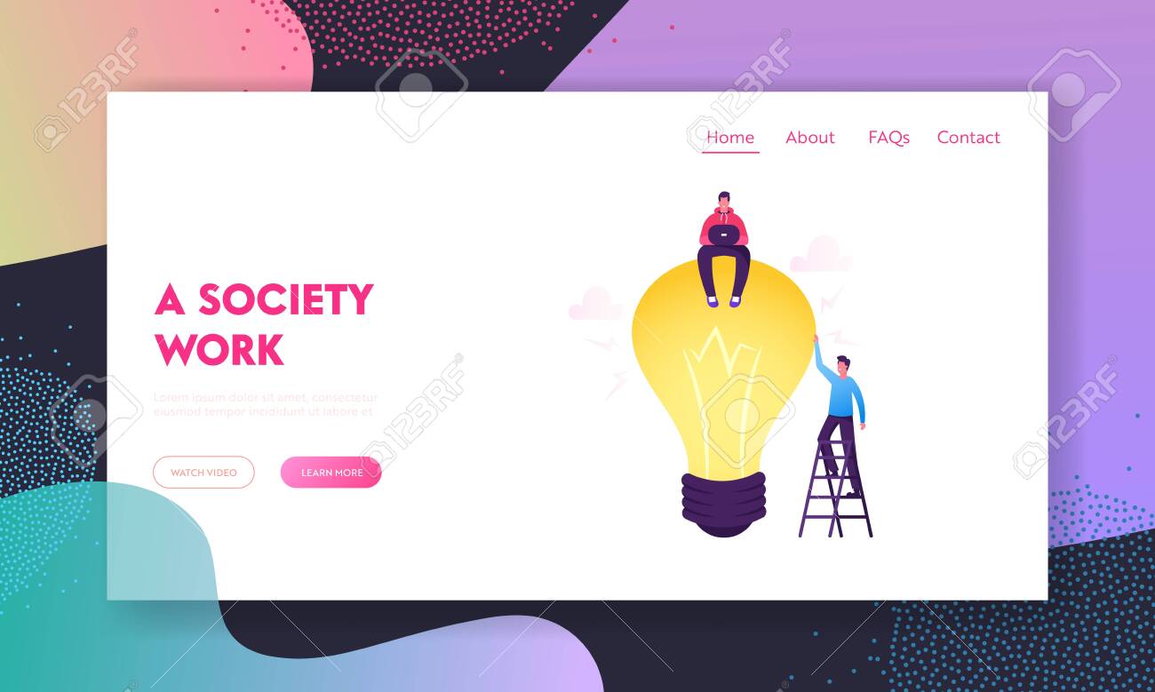 Business Team Work On Project Searching For Creative Idea Website