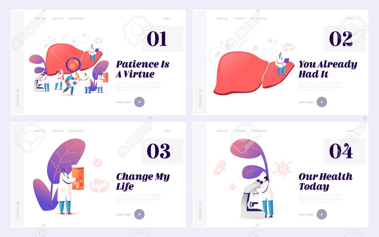 Hepatitis and Cirrhosis Treatment Website Landing Page Set. Cancer Awareness, Internal Organs Disease Treatment, Medical Healthcare, Hepatic Charity Web Page Banner. Cartoon Flat Vector Illustration - 140863534 Hepatitis and Cirrhosis Treatment Website Landing Page Set. Cancer Awareness, Internal Organs Disease Treatment, Medical Healthcare, Hepatic Charity Web Page Banner. Cartoon Flat Vector Illustration - 140863534