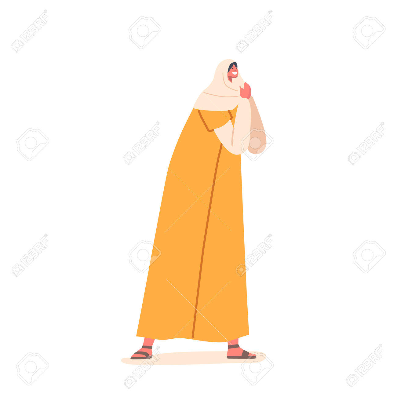 Ancient Israelite Woman Standing With Joined Hands, Expressing Fervent  Emotion Or Prayer, Cartoon Vector Illustration Royalty Free SVG, Cliparts,  Vectors, and Stock Illustration. Image 204092248., image size:1300x1300