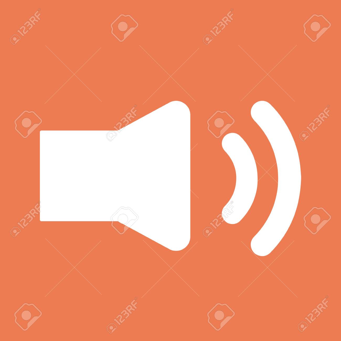 Get Wallpaper High Volume Icon For Websites And Apps Image On Red Background For Android