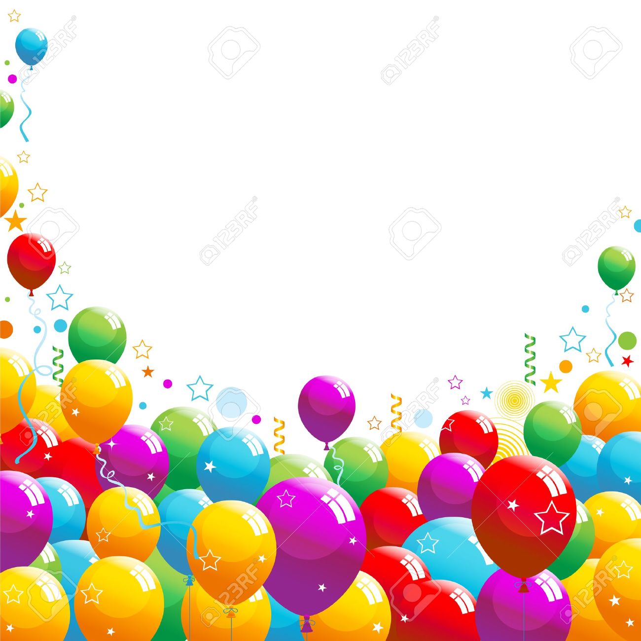 colorful party balloons with