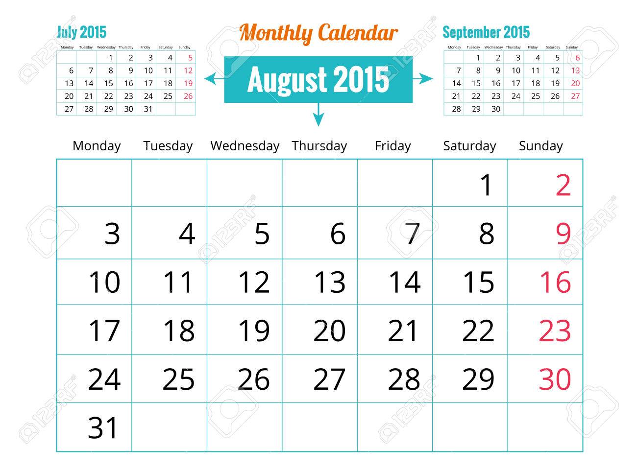 july 2015 calendar