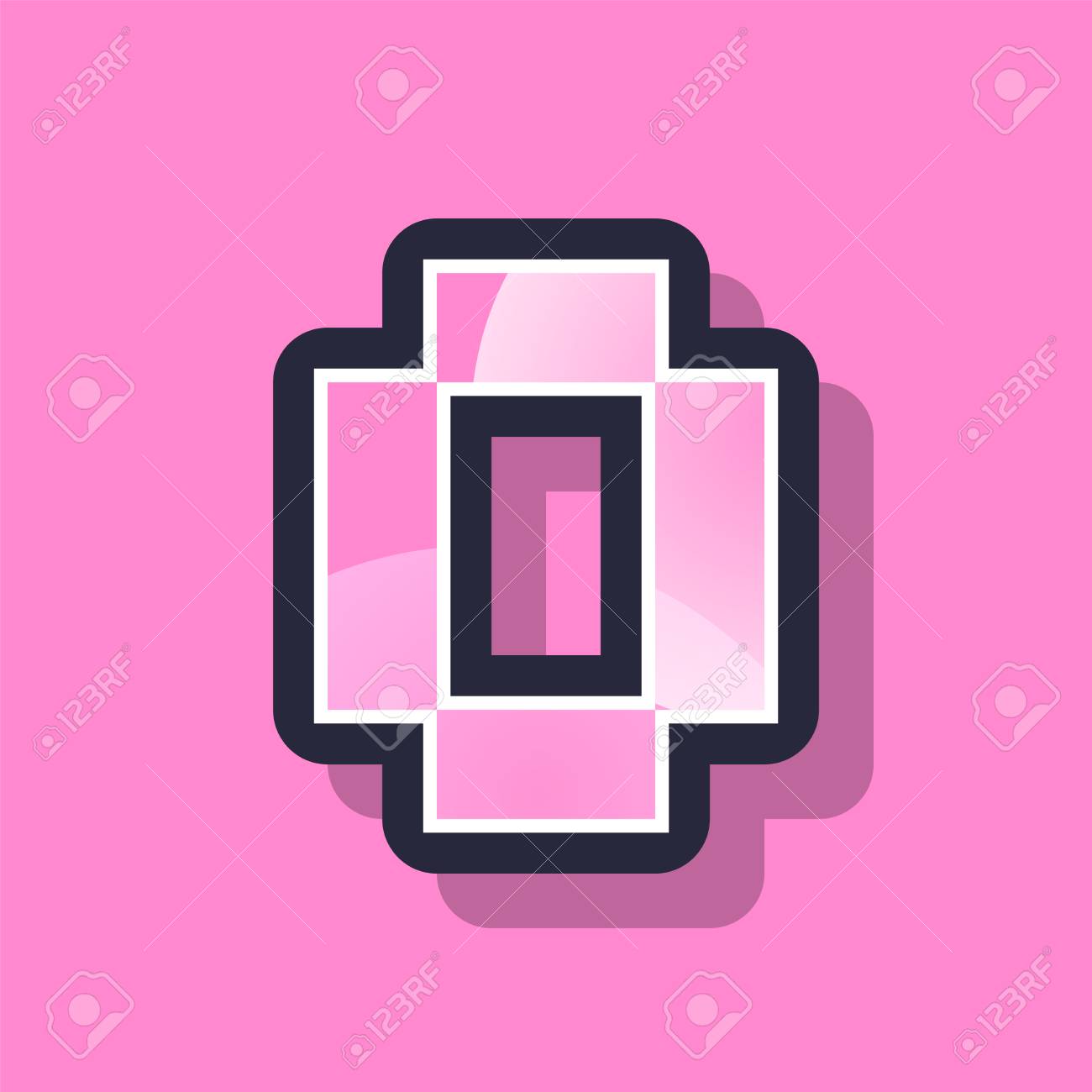 Letter O Colorful Pixel Art Alphabet Typeface With Shadow Vector Royalty Free Cliparts Vectors And Stock Illustration Image 102613524