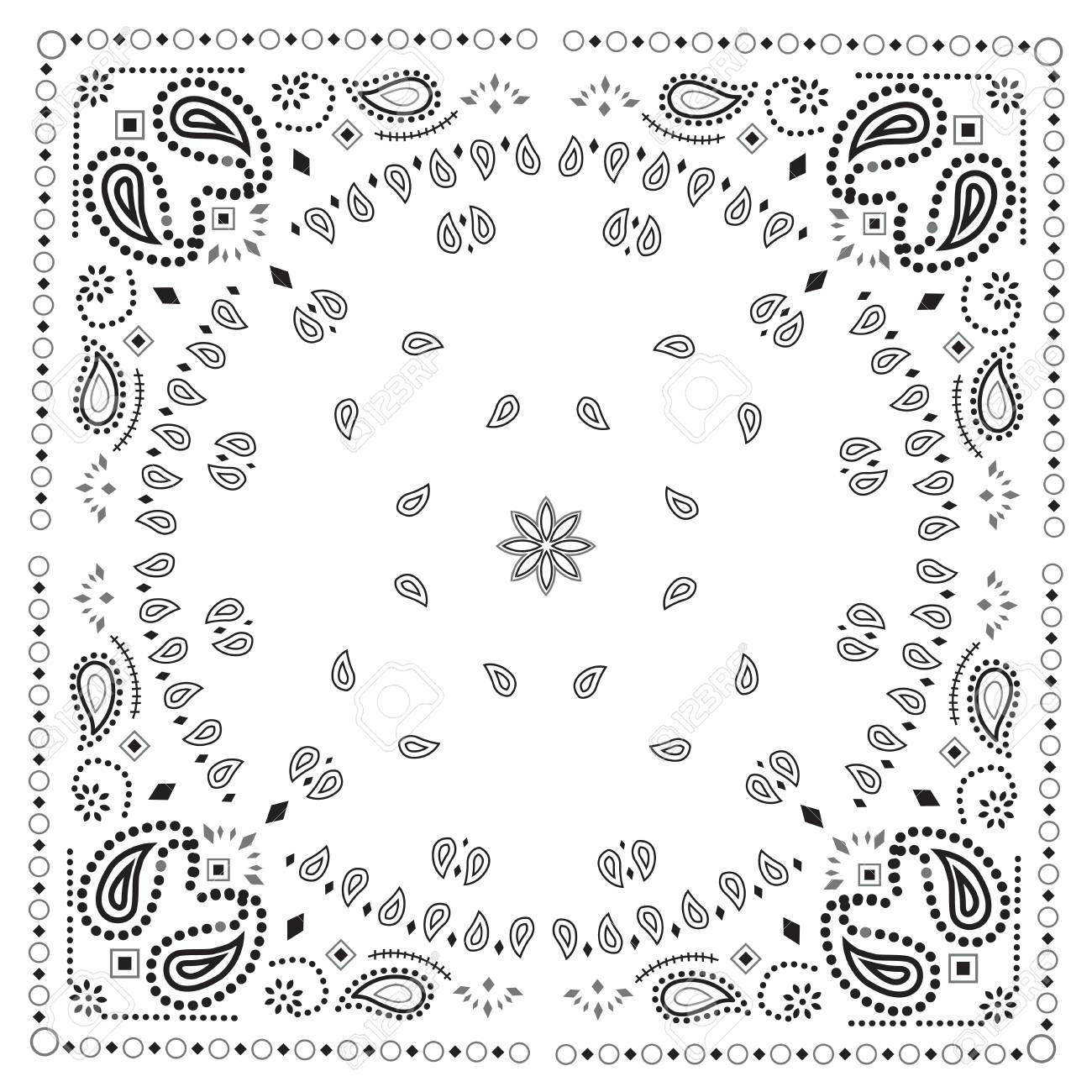 White Bandana Print Royalty Free SVG, Cliparts, Vectors, And Stock  Illustration. Image 74782601.
