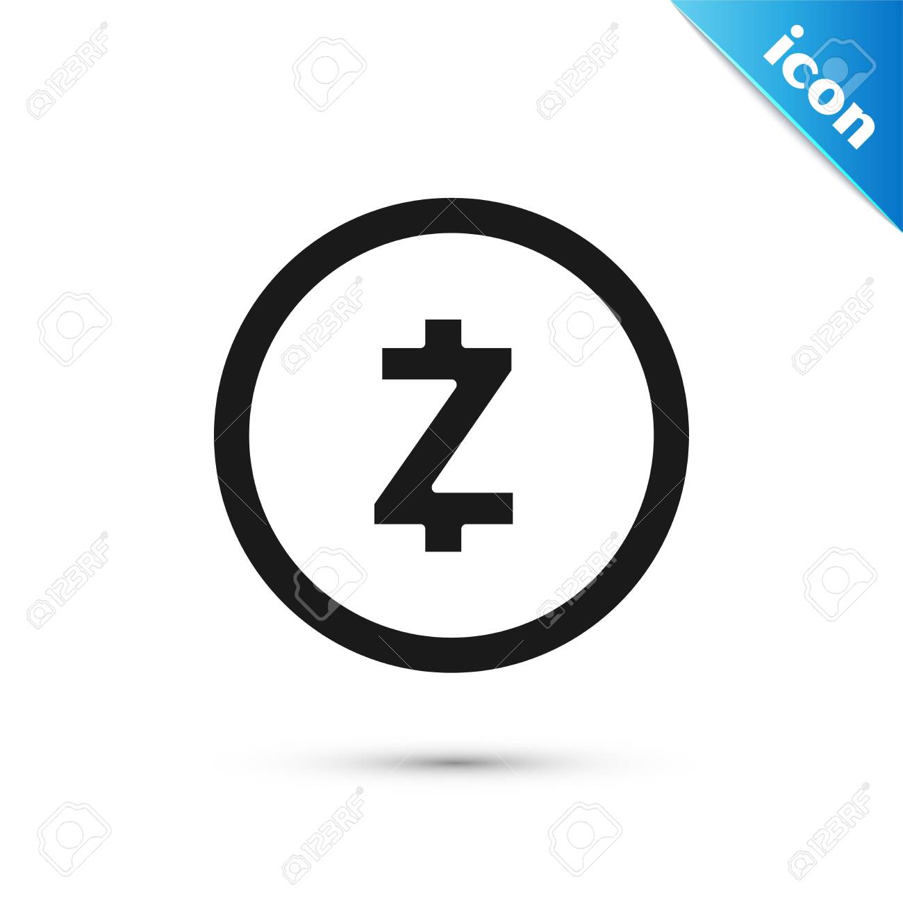 검은 Cryptocurrency 동전 Zcash ZEC 아이콘 흰색 배경에 고립입니다. 디지털 화폐. 알트코인 기호입니다. 블록체인  기반 보안 암호화폐. 벡터 일러스트 레이 션 로열티 무료 사진, 그림, 이미지 그리고 스톡포토그래피. Image 128599234