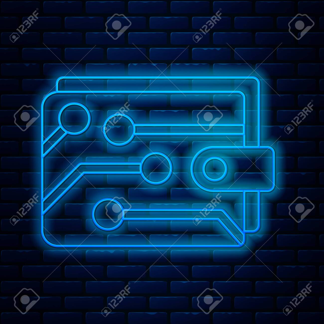 Glowing Neon Line Cryptocurrency Wallet Icon Isolated On Brick Wall  Background. Wallet And Bitcoin Sign. Mining Concept. Money, Payment, Cash,  Pay Icon. Vector Illustration Клипарты, SVG, векторы, и Набор Иллюстраций  Без Оплаты