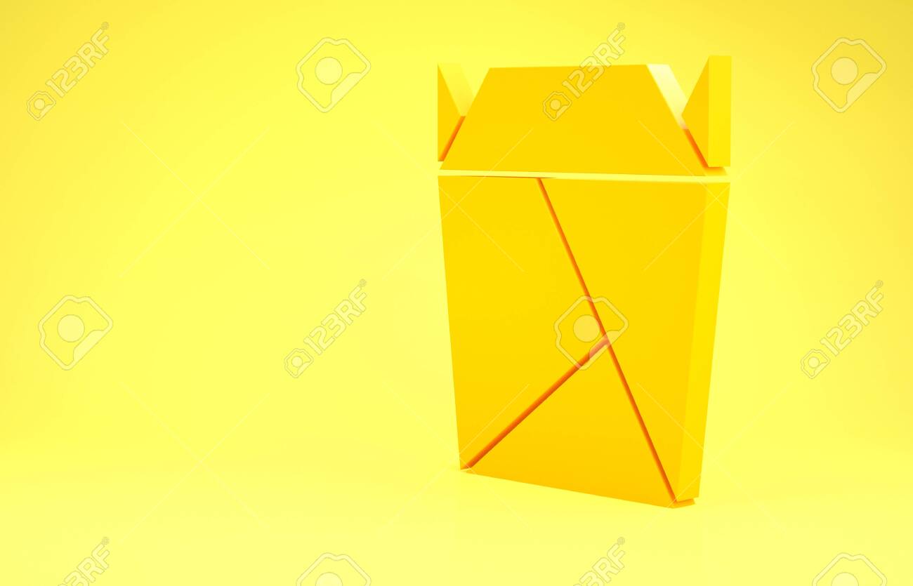 Yellow Chinese Restaurant Opened Take Out Box Filled Icon Isolated Stock Photo Picture And Royalty Free Image Image 137481632