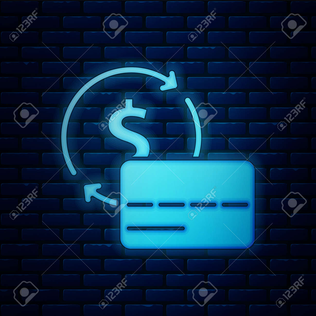 Glowing neon Credit card icon isolated on brick wall background. Online payment. Cash withdrawal. Financial operations. Shopping sign. Vector - 170180482 Glowing neon Credit card icon isolated on brick wall background. Online payment. Cash withdrawal. Financial operations. Shopping sign. Vector - 170180482
