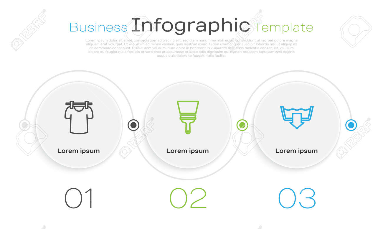 Set line Drying clothes, Rubber cleaner for windows and Washing modes. Business infographic template. Vector - 171523025 Set line Drying clothes, Rubber cleaner for windows and Washing modes. Business infographic template. Vector - 171523025