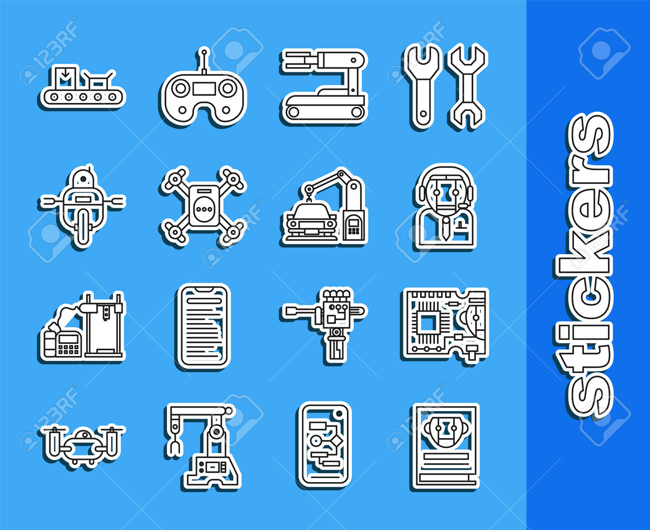 Set Line User Manual, Printed Circuit Board PCB, Worker Robot.